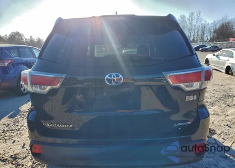 2015 Toyota Highlander Hybrid Limited from USA, damaged, VIN 5TDDCRFH3FS012871